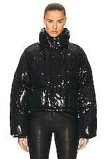 Shoreditch Ski Club Dissco Puffer Jacket in Black, view 2, click to view large image.