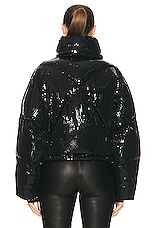 Shoreditch Ski Club Dissco Puffer Jacket in Black, view 4, click to view large image.