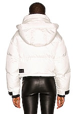 Shoreditch Ski Club Willow Short Puffer in White, view 4, click to view large image.