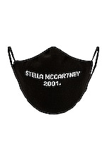 Stella McCartney Knit Face Mask in Black, view 1, click to view large image.