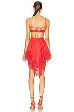 Stella McCartney Broderie Anglaise Dress in Bright Red, view 3, click to view large image.