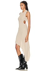 Stella McCartney Rib Knit Dress in Oat, view 4, click to view large image.
