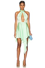 Stella McCartney Keyhole Dress in Fluo Mint, view 1, click to view large image.