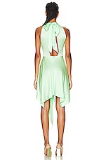 Stella McCartney Keyhole Dress in Fluo Mint, view 3, click to view large image.