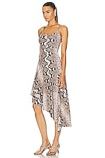 Stella McCartney Python Print Dress in Multicolor Brown, view 3, click to view large image.