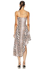 Stella McCartney Python Print Dress in Multicolor Brown, view 4, click to view large image.