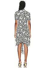 Stella McCartney Short Sleeve Dress in Multicolor Black, view 3, click to view large image.
