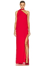 Stella McCartney One Shoulder Dress in Lipstick Red, view 1, click to view large image.