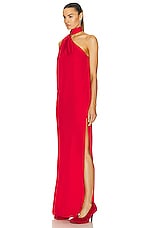 Stella McCartney One Shoulder Dress in Lipstick Red, view 3, click to view large image.