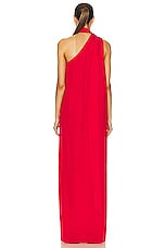 Stella McCartney One Shoulder Dress in Lipstick Red, view 4, click to view large image.