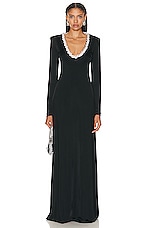 Stella McCartney Crystal Braided Dress in Black, view 1, click to view large image.