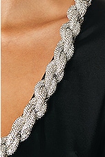 Stella McCartney Crystal Braided Dress in Black, view 4, click to view large image.