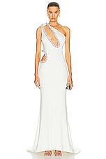 Stella McCartney Rope Cutout Gown in Off White, view 1, click to view large image.