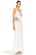 Stella McCartney Rope Cutout Gown in Off White, view 2, click to view large image.