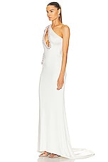 Stella McCartney Rope Cutout Gown in Off White, view 3, click to view large image.
