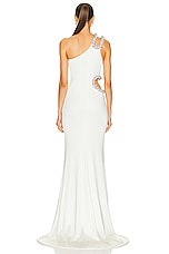 Stella McCartney Rope Cutout Gown in Off White, view 4, click to view large image.