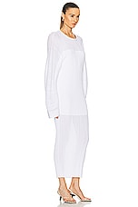 Stella McCartney Lightweight Plisse Knit Dress in Pure White, view 2, click to view large image.