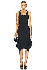 Stella McCartney Crinkle Dress in Black, view 1, click to view large image.