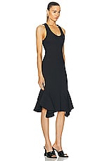 Stella McCartney Crinkle Dress in Black, view 2, click to view large image.