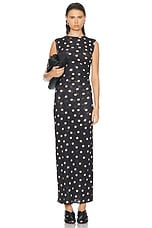 Stella McCartney Polka Dots Jersey Long Dress in Multicolor, view 1, click to view large image.