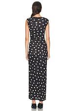 Stella McCartney Polka Dots Jersey Long Dress in Multicolor, view 3, click to view large image.