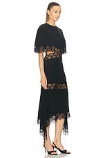 Stella McCartney Asymmetric Lace Dress in Black, view 2, click to view large image.