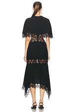 Stella McCartney Asymmetric Lace Dress in Black, view 3, click to view large image.