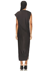 Stella McCartney Draped Knit Dress in Chocolate Brown, view 4, click to view large image.