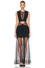 Stella McCartney Chantilly Lace Maxi Dress in Black | FWRD