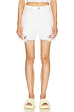 Stella McCartney Distressed Denim Shorts in White, view 1, click to view large image.
