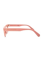 Stella McCartney Rectangle Sunglasses in Shiny Pink, view 3, click to view large image.