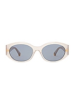 Stella McCartney Oval Sunglasses in Grey & Smoke, view 1, click to view large image.