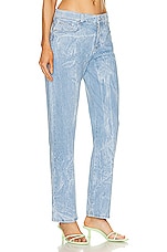 Stella McCartney Crinkle Straight Leg in Crinkle Blue, view 2, click to view large image.