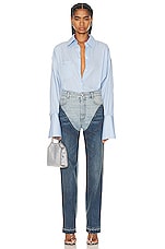 Stella McCartney Vintage Chap Pant in Double Blue Tone, view 4, click to view large image.