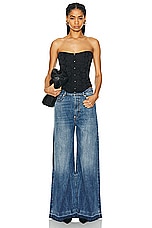 Stella McCartney Vintage Wide Leg in Mid Blue, view 4, click to view large image.