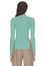 Stella McCartney Ribbed Merino Knit Jumper Sweater in Peacock, view 3, click to view large image.