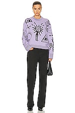 Stella McCartney Flock Artwork Knit Jumper in Mauve, view 4, click to view large image.