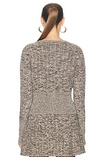 Stella McCartney Metal Marble Detailed Cardigan in Multicolor 1, view 3, click to view large image.