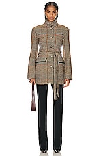 Stella McCartney Short Coat in Camel, view 5, click to view large image.
