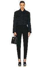 Stella McCartney Pocket Detailed Jacket in Ink, view 4, click to view large image.