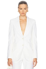 Stella McCartney Iconic Fitted Jacket in Cream, view 1, click to view large image.