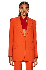 Stella McCartney Twill Blazer in Tangerine, view 2, click to view large image.