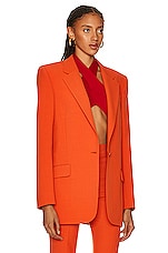 Stella McCartney Twill Blazer in Tangerine, view 3, click to view large image.