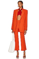 Stella McCartney Twill Blazer in Tangerine, view 5, click to view large image.