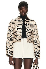 Stella McCartney Trucker Jacket in Raffia, view 1, click to view large image.