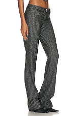 Stella McCartney Zip Detailed Slim Trouser in Charcoal, view 2, click to view large image.