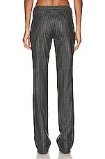 Stella McCartney Zip Detailed Slim Trouser in Charcoal, view 3, click to view large image.