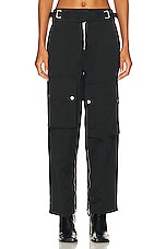 Stella McCartney Tapered Cargo Trouser in Black, view 1, click to view large image.