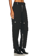 Stella McCartney Tapered Cargo Trouser in Black, view 2, click to view large image.