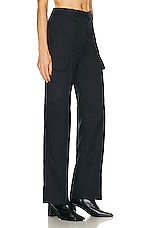 Stella McCartney Tailored Straight Cargo Trouser in Ink, view 2, click to view large image.
